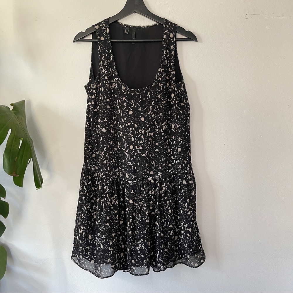 MNG by Mango Black Sleeveless Drop Waist Dress